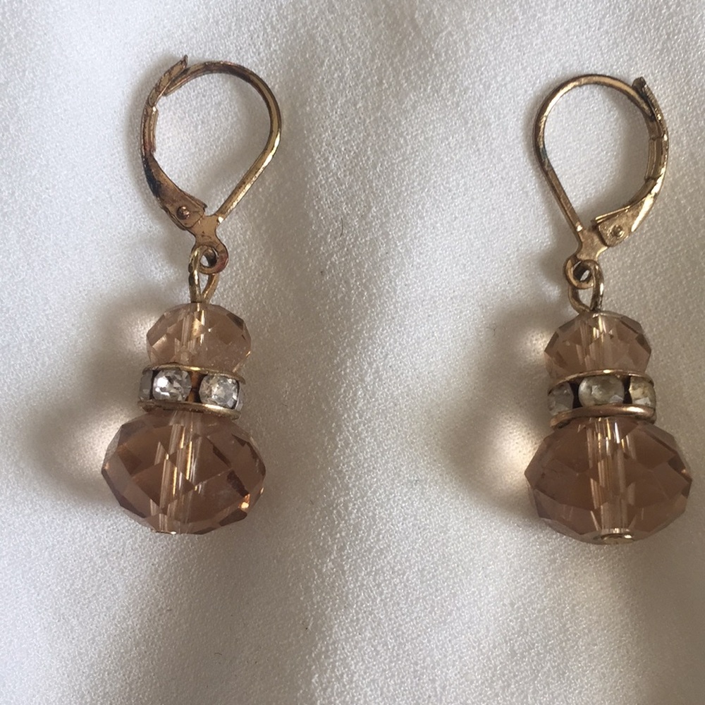 Rhinestone embellished earrings